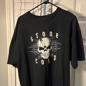 Vintage Black Stone Cold Skull T-Shirt Unleash Hell